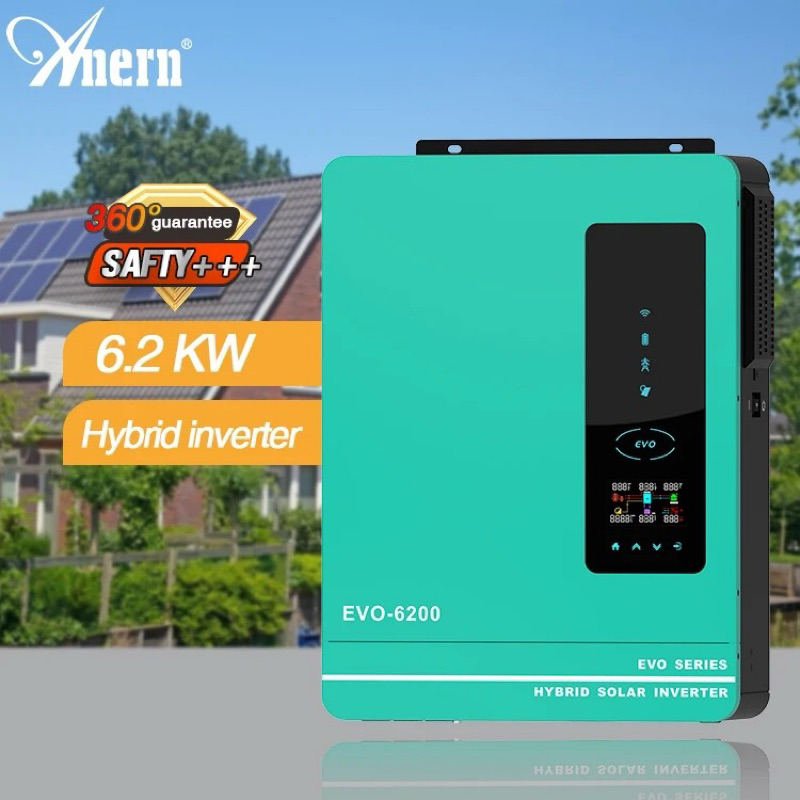Anern Solar Inverter Off grid Hybrid 6.2kw รองรับแบตเตอรี่ 48V