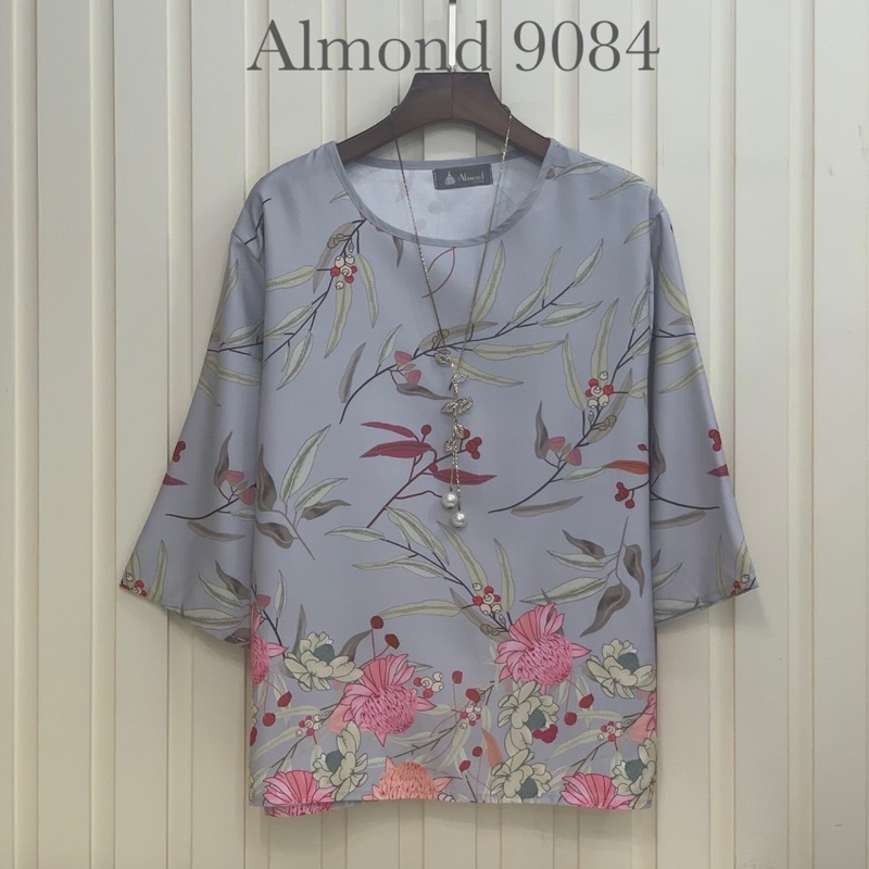 Vineapple เสื้อผู้หญิงวัยทำงาน แฟชั่นเสื้อเชิ้ต Oversize แขนสามส่วน สไตล์เกาหลี สำหรับสาวอวบ Blouse