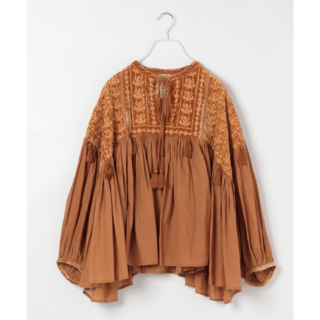 [INDIA IS BEAUTIFUL] VELVET combination blouse