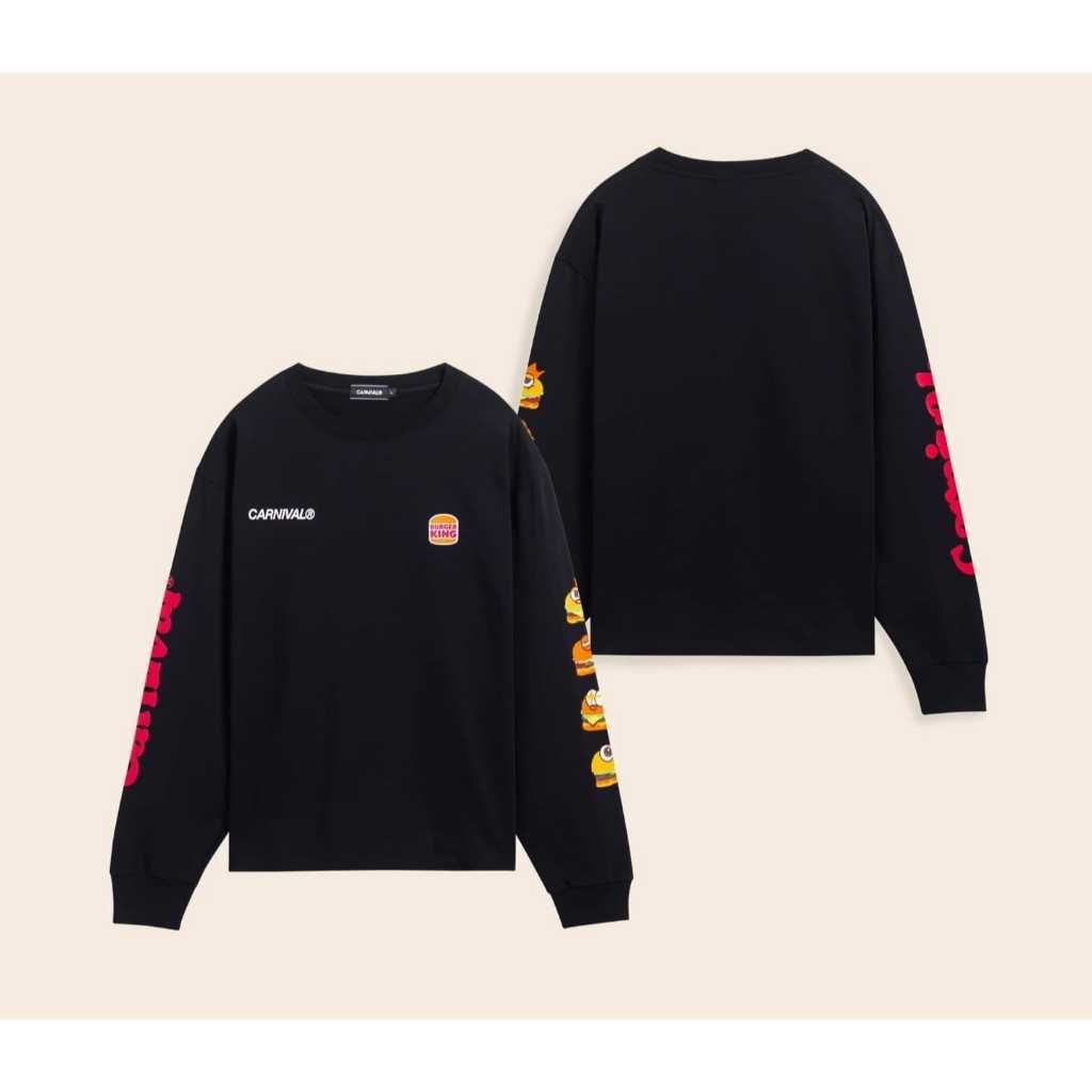 [ ของแท้ ] เสื้อยืดแขนยาว CARNIVAL x Burger King Capsule Collection  LS T-SHIRT ของใหม่ พร้อมส่ง
