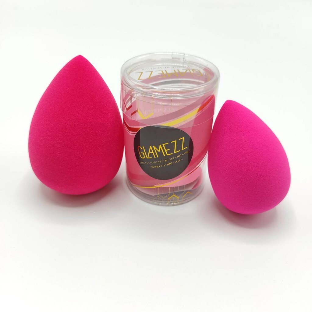 GLAMEZZ ฟองน้ำแต่งหน้าทรงหยดน้ำสำหรับเกลี่ยรองพื้น ใช้ได้ทั้งแบบเปียกและแห้ง คุณภาพพรีเมี่ยม