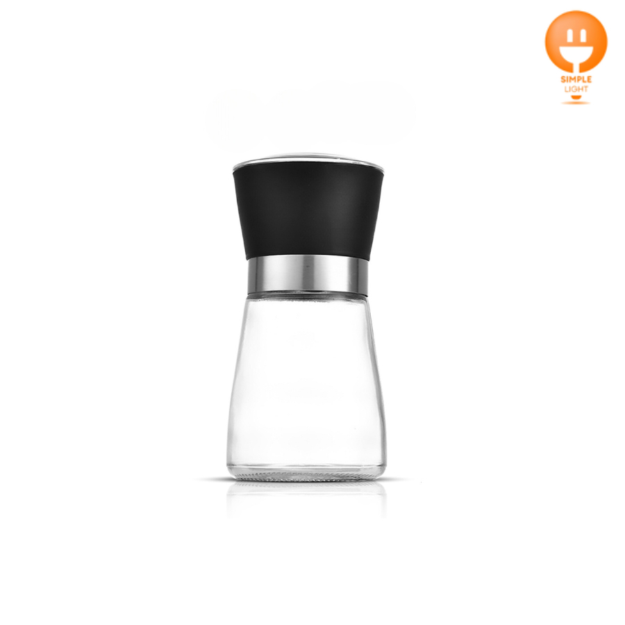 ขวดบดพริกไทย ที่บดเครื่องเทศ เครื่องบดพริกไทย มีฝาปิด ไม่เป็นสนิม Pepper grinder Simple Light
