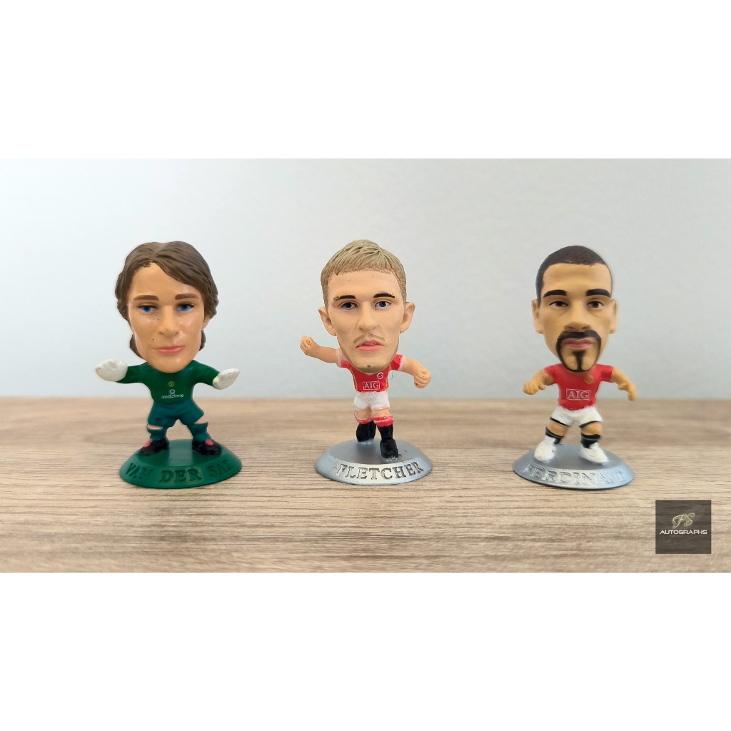โมเดลนักฟุตบอล Microstars manchester United - Van Der Sar, Fletcher, Ferdinand