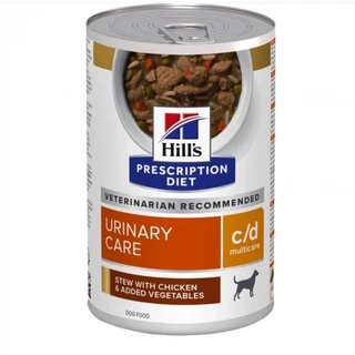 (12กระป๋อง x 354g) Hill's c/d stew 354g. oz. อาหารสุนัข แบบกระป๋อง สำหรับโรคนิ่ว ขนาด 354 กรัม