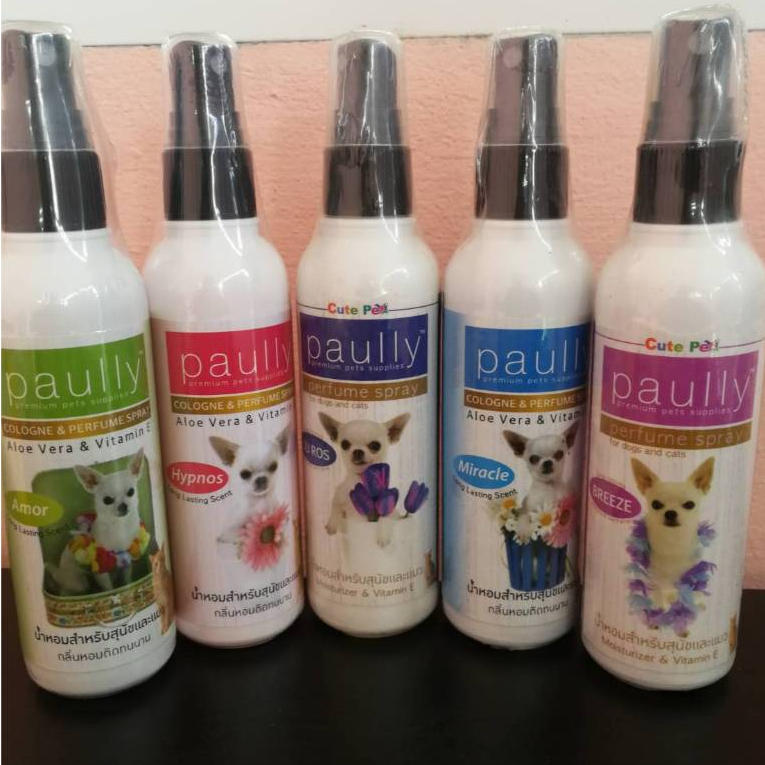 Paully น้ำหอมสุนัขและแมว หอมติดทนนาน110ml.