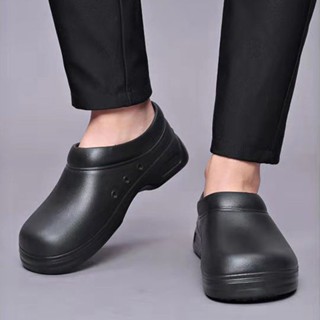 ⭐จัดส่งฟรี⭐ size39-45 รองเท้าเชฟ รองเท้าใส่ทำงานในครัว กันน้…