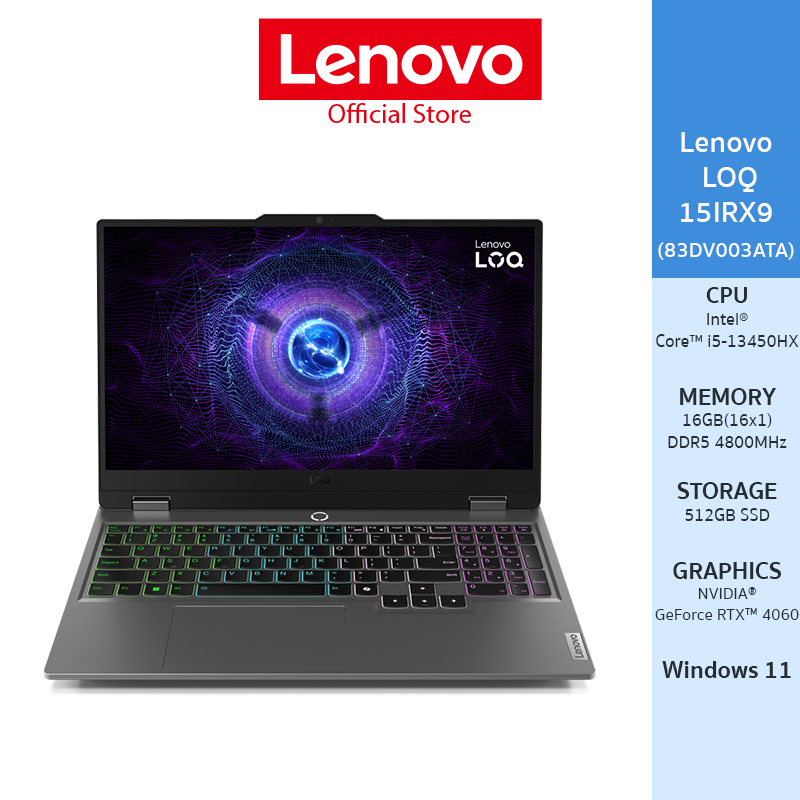 LENOVO LOQ 15IRX9(83DV0039TA) NOTEBOOK INTEL I5-13450HX RTX 4050 | 15.6 FHD 144Hz