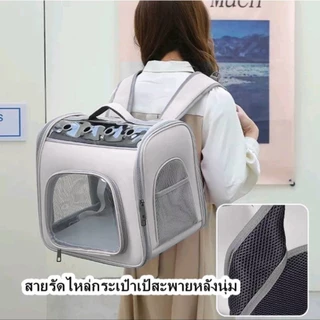 กระเป๋าสัตว์เลี้ยง เป้แมว พับเก็บได้ สะพายสุนัข กระเป๋าแมว 10KG ใบใหญ่มาก กระเป๋าสะพายแมว พับเก็บได้ ระบายอากาศได้