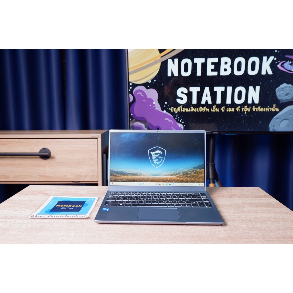 MSI Modern 14 i5-1155G7 Ram8 SSD512 จอ14 FHD IPS สเปคทำงาน เครื่องบางเบาเหมาะกับการพกพา คีย์บอร์ดมีไ