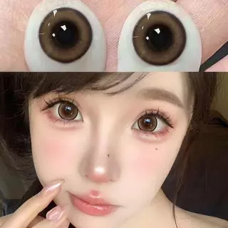 Midroo【COD】 บลิงบลิงๆ Roiki Brown🎀 เลนส์หวานๆ เหมาะกับเมื่อแต่งหน้าMonthly1คู่-14.2mm