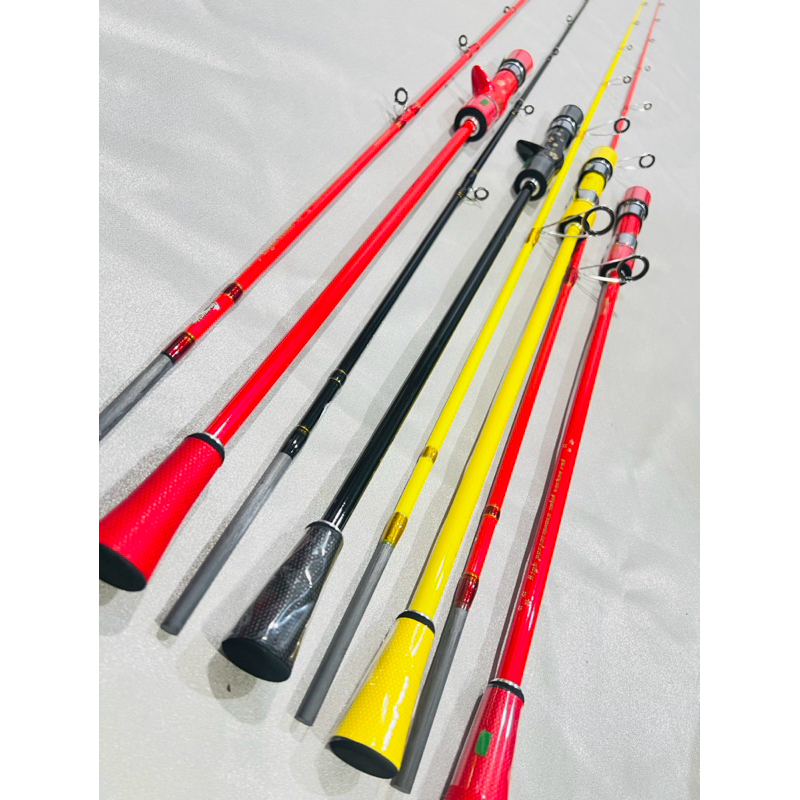 คันG-MAX V3 ต่อโคน All New 2024 Full Solid คันไลท์จิก จิกกิ้ง แคสลอยสาย สีเจ็บๆๆๆ
