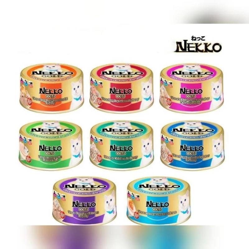 [12กระป๋อง] Nekko gold อาหารเปียกแมวแบบกระป๋อง 85g×12กระป๋อง