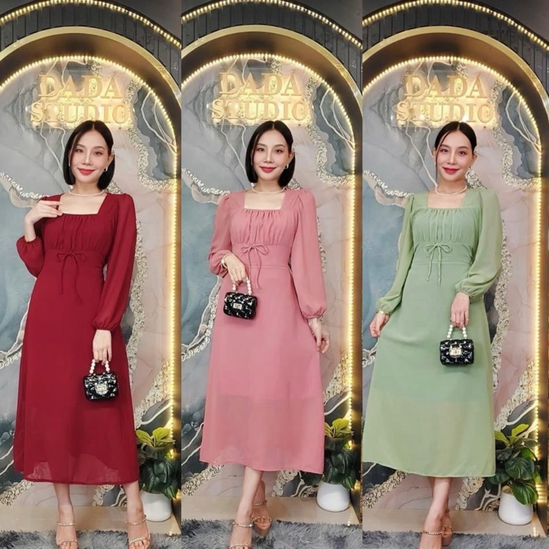 เดรสยาว ชีฟอง ใส่ออกงาน