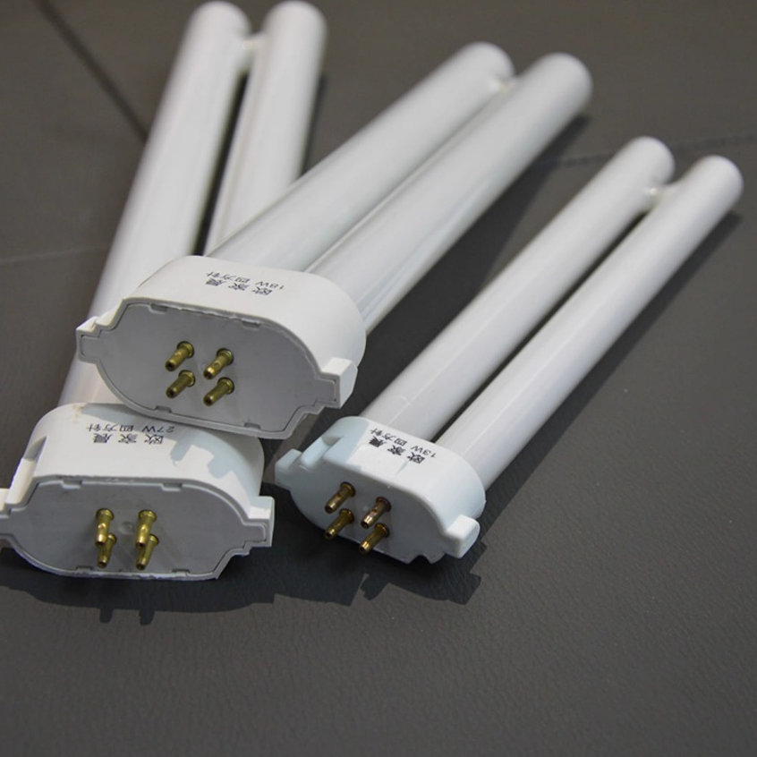 หลอดไฟเรืองแสง H-Type ขนาด 13W/18W/27W พร้อมฐานรอง 1-3 ตัว สำหรับตกแต่งบ้านและตั้งโคมไฟ ส่องสว่างสวยงาม