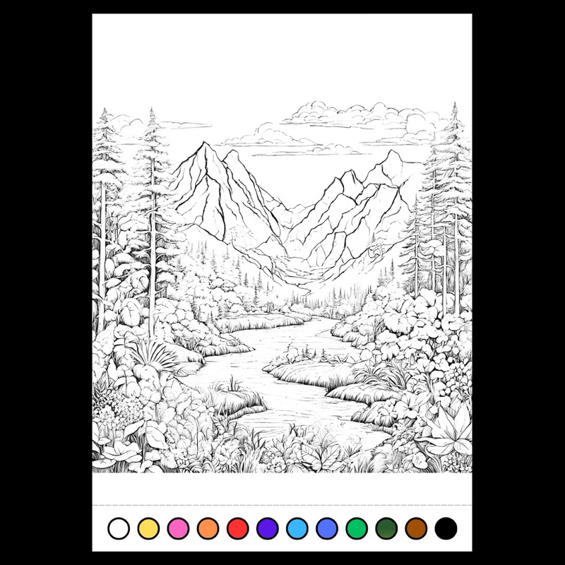 ภาพระบาย รูปธรรมชาติ เนื้อกระดาษ 100 ปอนด์ ขนาด A4 และ A5