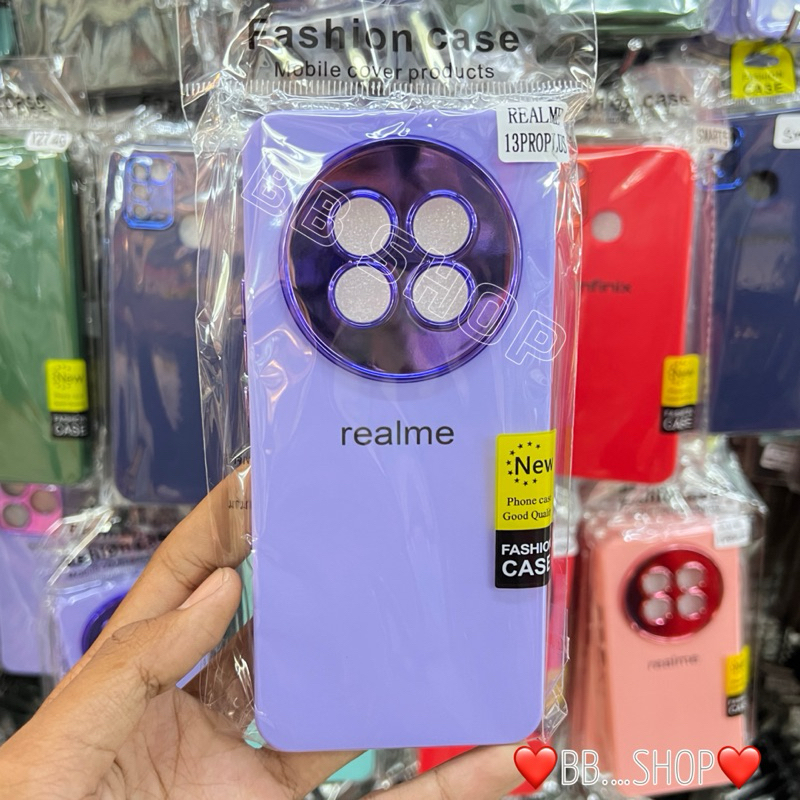 เคสกำมะหยี่สีพื้นโครเมี่ยมกล้อง รุ่น Realme 13ProPlus(5G)/Realme 12/12X ตรงรุ่น (มี8สี)เคสสีพื้น สินค้าพร้อมจัดส่งในไทย