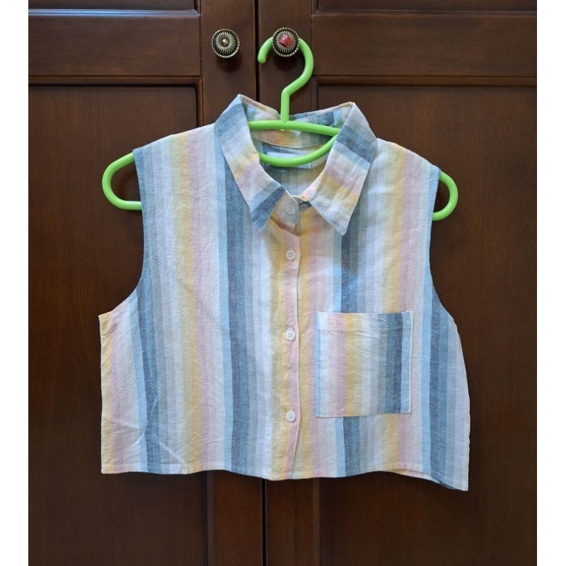 Hyde.apparels เสื้อครอบคอปก ผ้าลายสีสันน่ารัก