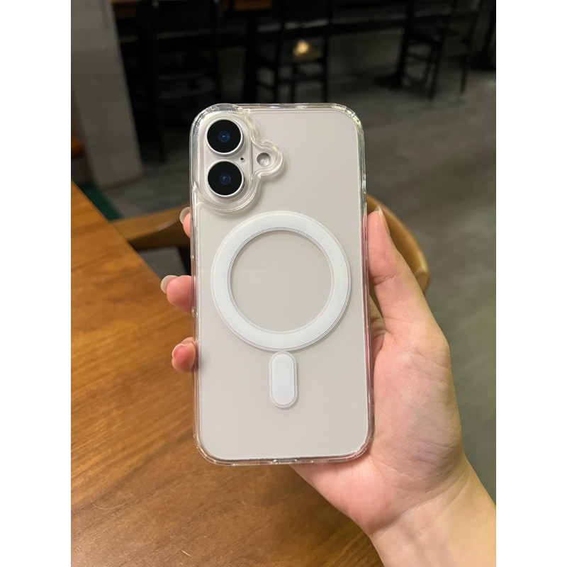 (มีi16) ภาพสินค้าจริง เคสใส magnetic งานแพคกล่องอย่างดี