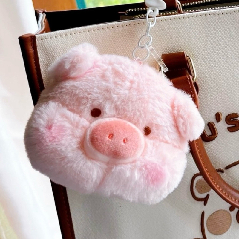 พร้อมส่ง พวงกุญแจ ตุ๊กตา LuLu The Piggy หมูลูลู่ เจ้าอ้วง ตัวชมพู น่ารักมากๆ ตุ๊กตาห้อยกระเป๋า keychain doll 46127