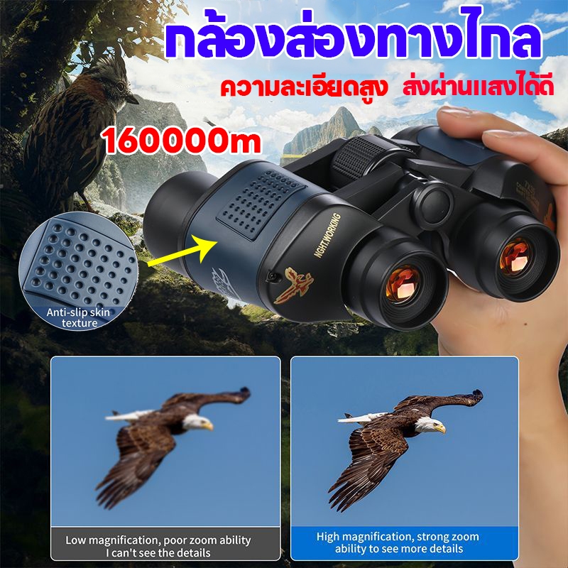 กล้องดูดาว กล้องส่องทางไกล HD 60x60 ขนาดเล็ก พับได้ telescope สําหรับตั้งแคมป์ หนักเบาเลนส์ด้านหลังเคลือบสีน้ำเงินหลายชั
