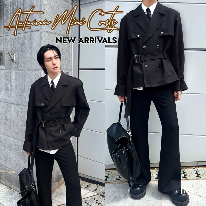 PAPA.XQ AUTUMN MINI COATS (NEW! เสื้อโค้ทผู้ชายทรงตัวสั้น งานเกรดพรีเมียม พร้อมส่ง )