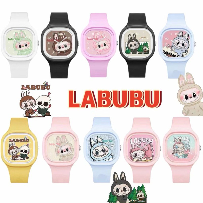 LABUBU นาฬิกาสําหรับการดูแลนักเรียนหมี Sanrio Kuromi นาฬิกาซิลิโคน นาฬิกาสําหรับของขวัญเพื่อน นาฬิกาเด็ก