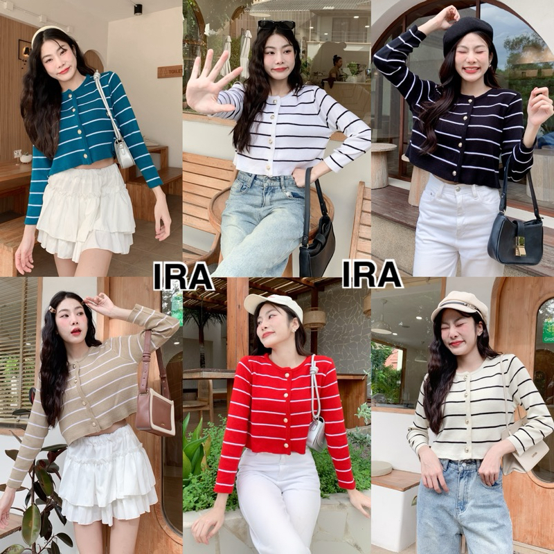 BY IRA ❤️พร้อมส่ง❤️ Lyla Knit Cardigan เสื้อคาร์ดิแกนกันหนาว กระดุมทอง เรียบๆดูหรู สไตล์ลูกคุณหนู สําหรับผู้หญิง