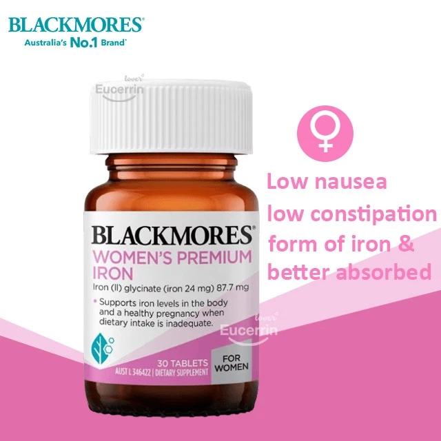 Blackmores Womens Premium Iron 30 Tablets ธาตุเหล็ก วีเมนส์ พรีเมี่ยม ไอออน