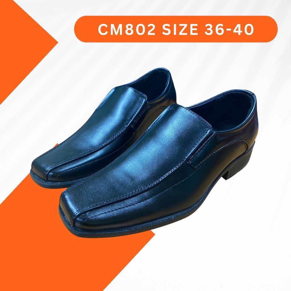 รองเท้าหนังดำผู้หญิง CM802 สีดำ พร้อมส่ง Size 36-40 ใส่ทำงานหรือทำกิจกรรมเป็นทางการ