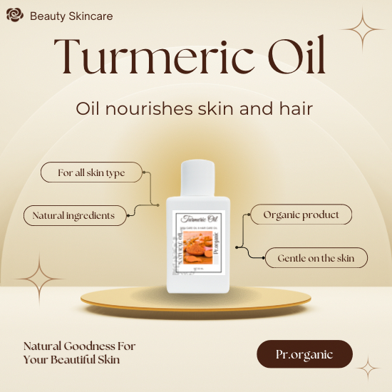 น้ำมันขมิ้น Turmeric Oil สกัดเข้มข้น บำรุงผิวและบำรุงผม สารสกัดธรรมชาติ ของแท้100% ออยล์ ขนาด 50 ml.