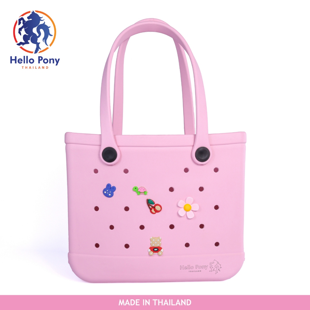 Hello Pony กระเป๋าสะพายไหล่ EVA กระเป๋าถือ กันน้ำ ความจุขนาดใหญ่ แฟชั่น สำหรับคุณผู้หญิง ขนาด 30 x 36 รุ่น BM4001 - รูปที่ 3