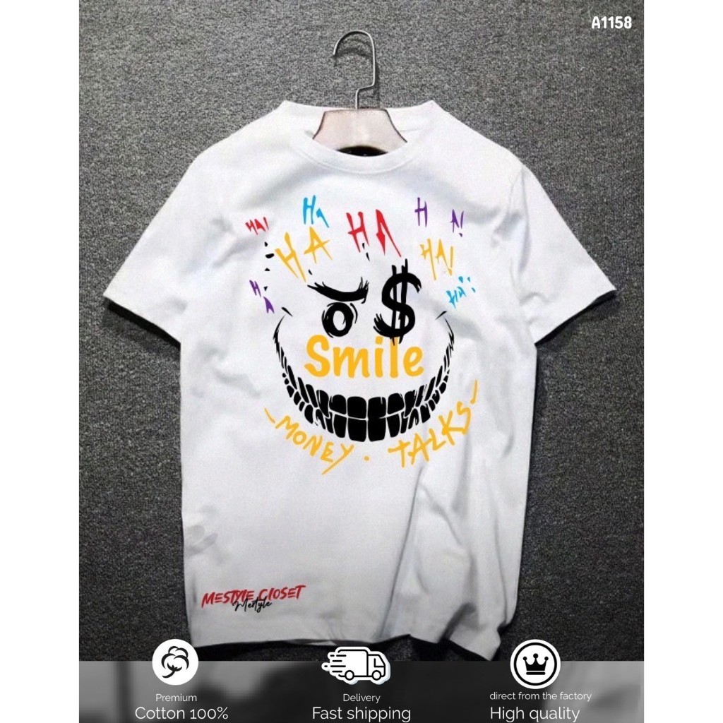 เสื้อ A1158 เสื้อยืด คอกลม COTTON 100% เกรดพรีเมี่ยม จัดโปรโมชั่นลดราคาให้มากกว่า 50%