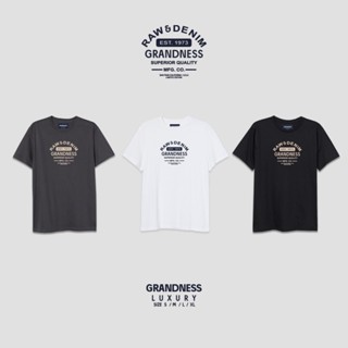 Grandness เสื้อยืด Luxury ลายกราฟิก รุ่น LX234-36 ( สีดำ/สีข…