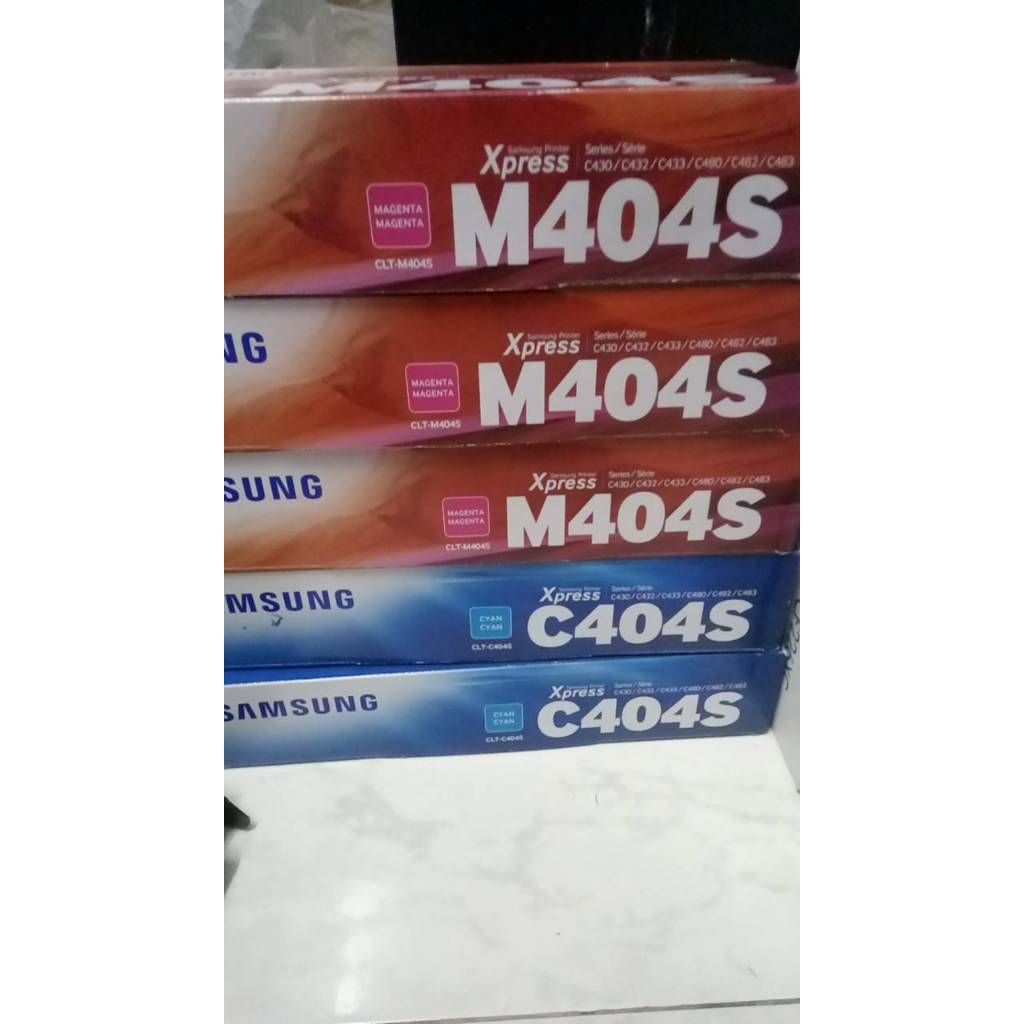 Samsung CLT-K404S ดำ CLT- C404S ฟ้า CLT- M404S แดง CLT- Y404S เหลือง หมึกแท้ SL-C480FW,SL-C430W ชุดสี