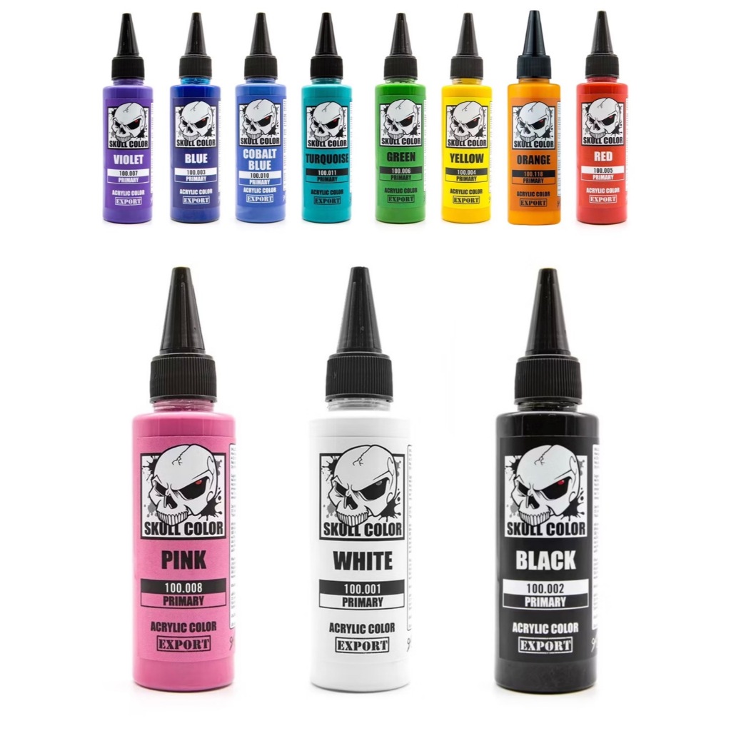 สีงานพ่นแอร์บรัช Skull Color - Primary ( กลุ่มสีเบส )