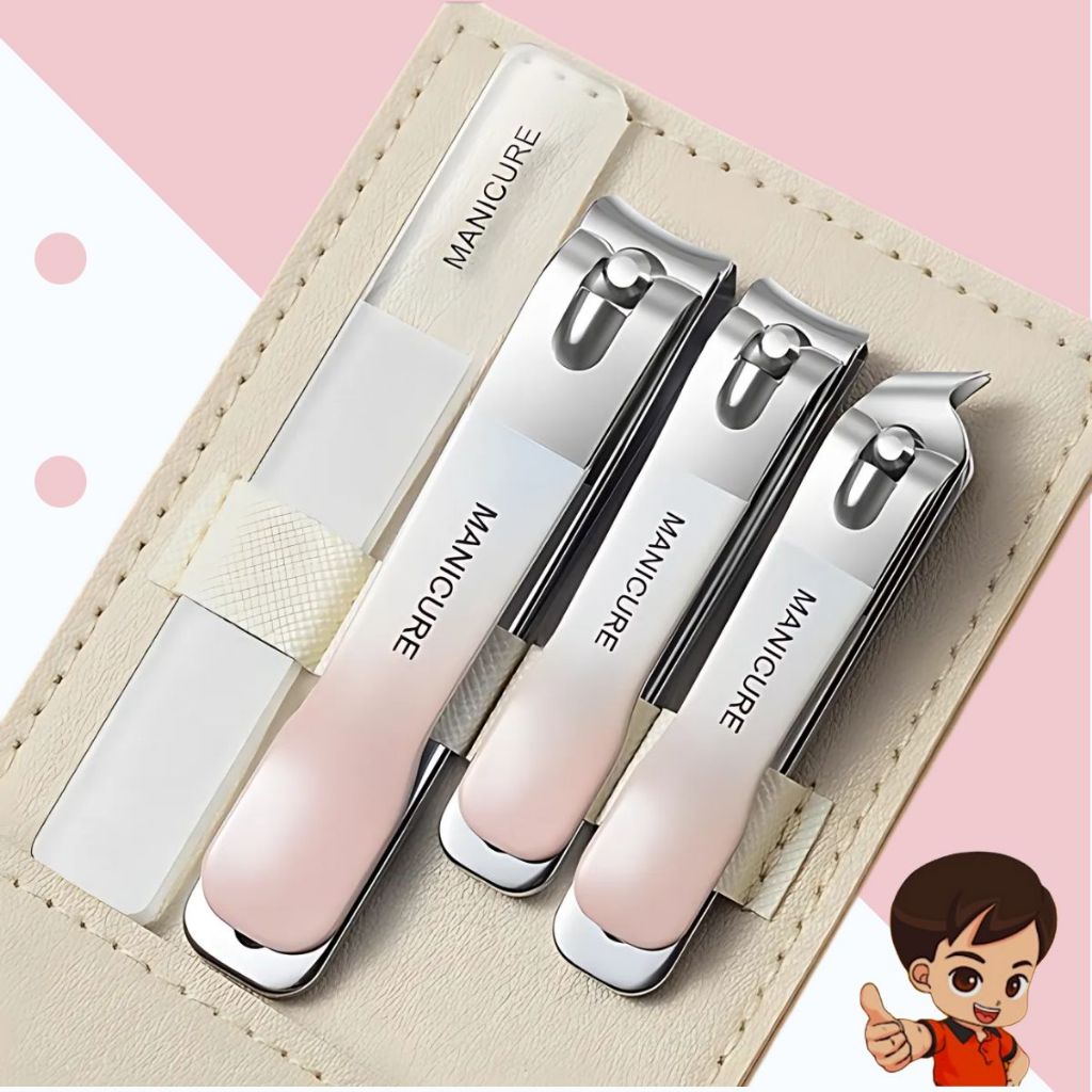 ชุดกรรไกรตัดเล็บ ตัดหนัง แบบเซ็ต4ชิ้น พร้อมกระเป่าเก็บเครื่องมือให้พกพาได้สะดวก