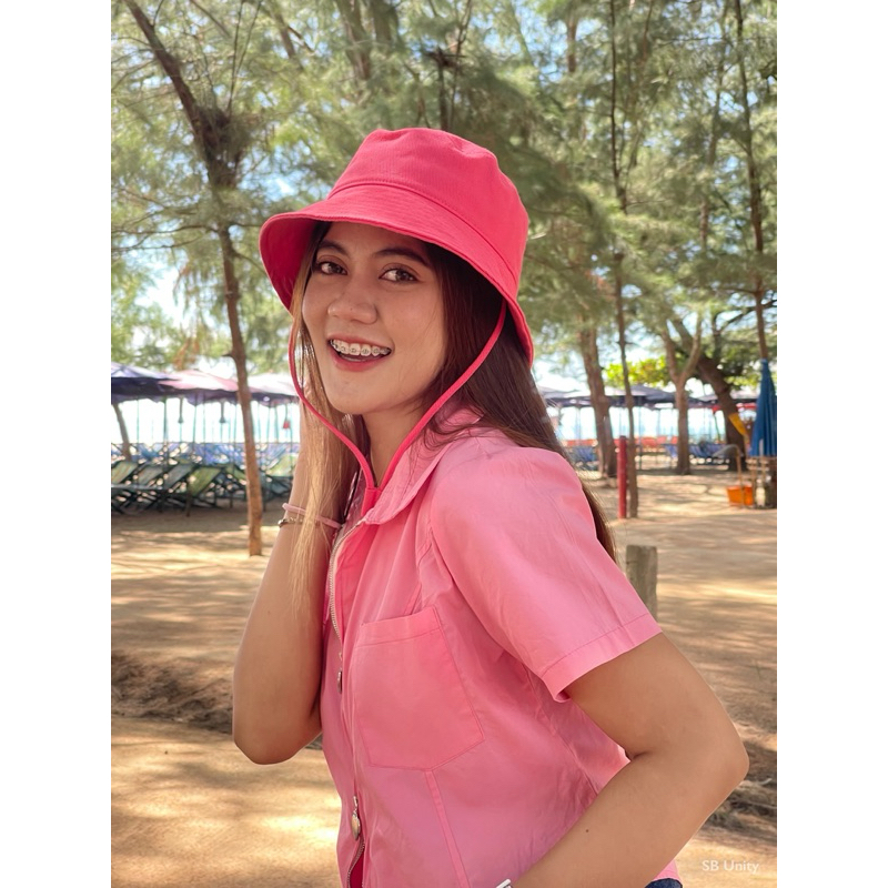 Bucket - หมวกบัคเก็ตมีสายคาดคาง ผ้าคัตตอน มีมากกว่า20สี - รูปที่ 2