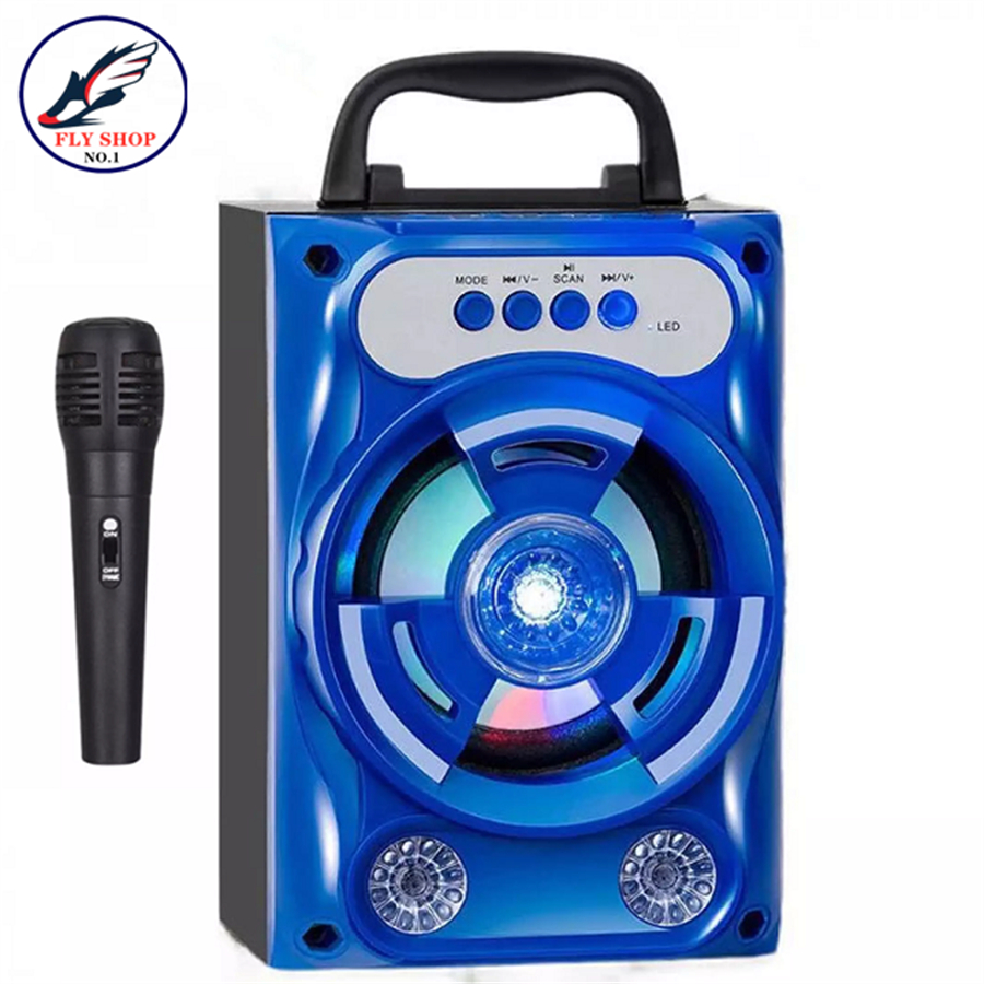 FLY SHOP-ลำโพงบลูทูธไร้สาย,ซับวูฟเฟอร์ (รองรับไมโครโฟน,บลูทูธ,USB,การ์ดTF,วิทยุ)