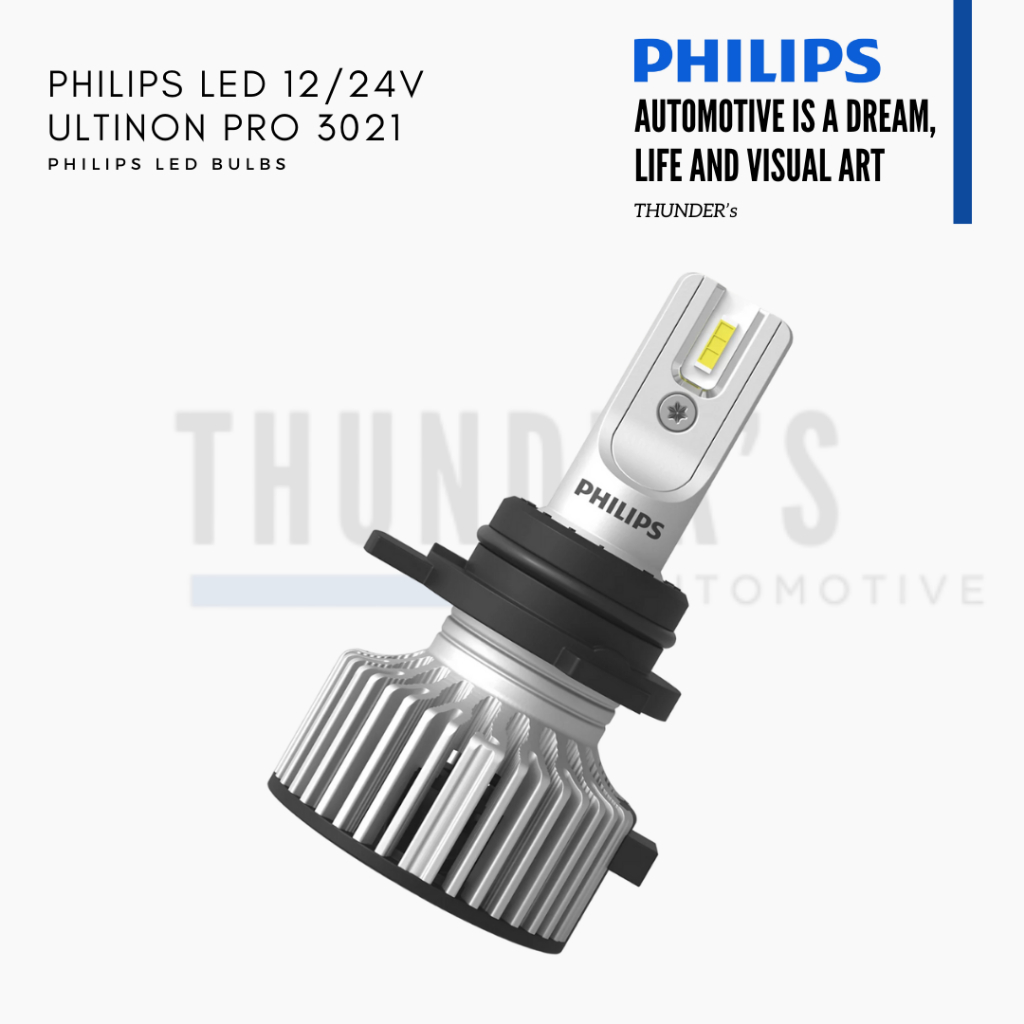 [ ราคาสมาชิกเริ่มต้น 1400 ] Philips Pro 3021 หลอดไฟหน้า LED 12V/24V 20W 6,000K ประกัน 12 เดือน