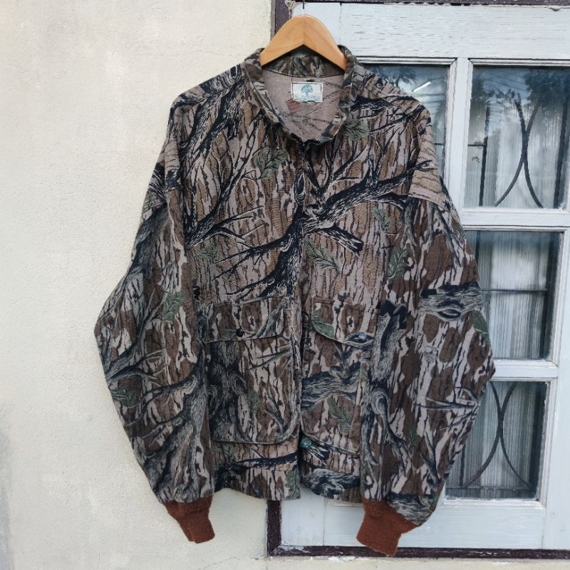 เสื้อแจ็คเก็ตวินเทจ Mossy Oak Treestand Bow Hunter’s  Bomber Jacket