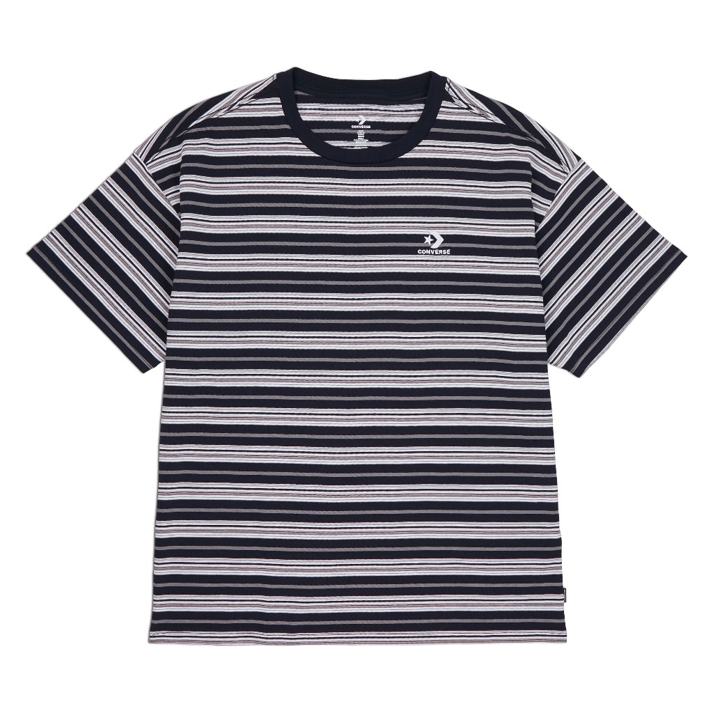 CONVERSE เสื้อ STAR CHEVRON STRIPED TEE BLACK ผู้ชาย 1327159AM_U4BKXX