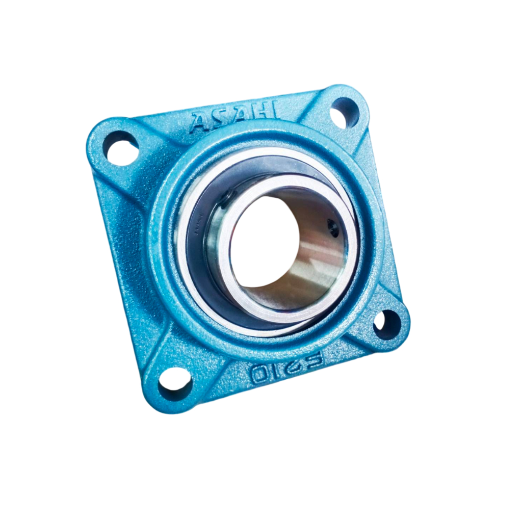 (ราคาต่อตลับ) ASAHI UCF207-20 1.1/4 นิ้ว  ชุดติดตั้งหน้าแปลนสี่เหลี่ยมจัตุรัสพร้อมสกรูตัวหนอน รูทรงก