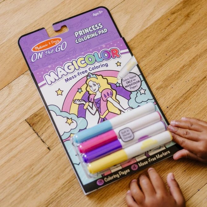 Melissa & Doug สมุดระบายสีไม่เลอะเทอะ 4 แท่ง รุ่นเจ้าหญิง Magicolor Coloring เสริมพัฒนาการ 3 ขวบขึ้น