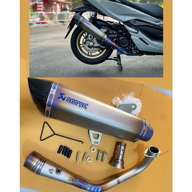 ชุดท่อไทเทเนี่ยมแท้* เลเซอร์เผาน้อย ทรงกรวย *TR torque racing*