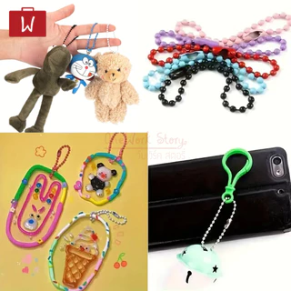 Oneworkstory โซ่ไข่ปลา |10cm.x2mm. DIY แพค10/50 | อะไหล่พวงกุญแจ สายห้อยบัตร โซ่ห้อยกระเป๋า keychain DIY Ball Chain