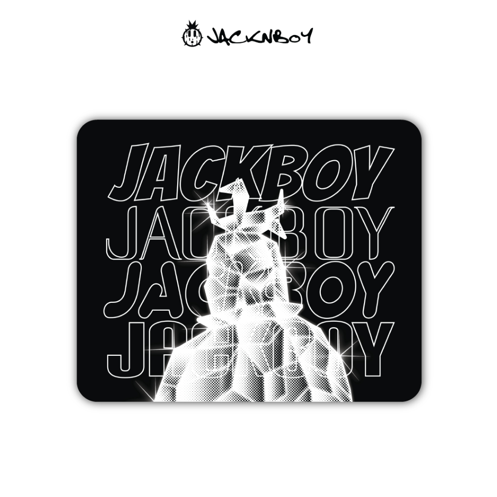 Jacknboy Unique mousepad/แผ่นรองเมาส์  : Jackboy 4 Styles ( แจ็คบอย โฟ สไตล์ ) 40x45 cm. FPS SIZE
