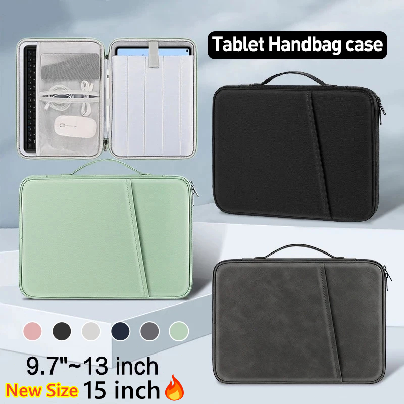 กระเป๋า ipad laptop กระเป๋าใส่โน๊ตบุค คอมพกพา มีหูหิ้วกันน้ำหลายช่อง ใช้ได้กับ macbook notebook โน๊ตบุ๊ค แท็บเล็ต 13นิ