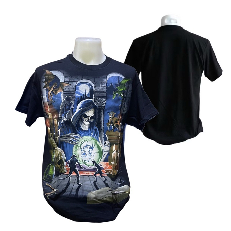 เสื้อยืด Liquid Blue T-Shirt ลาย Reaper Spell Black T-Shirt (2011) ลิขสิทธิ์แท้ Liquid Blue USA