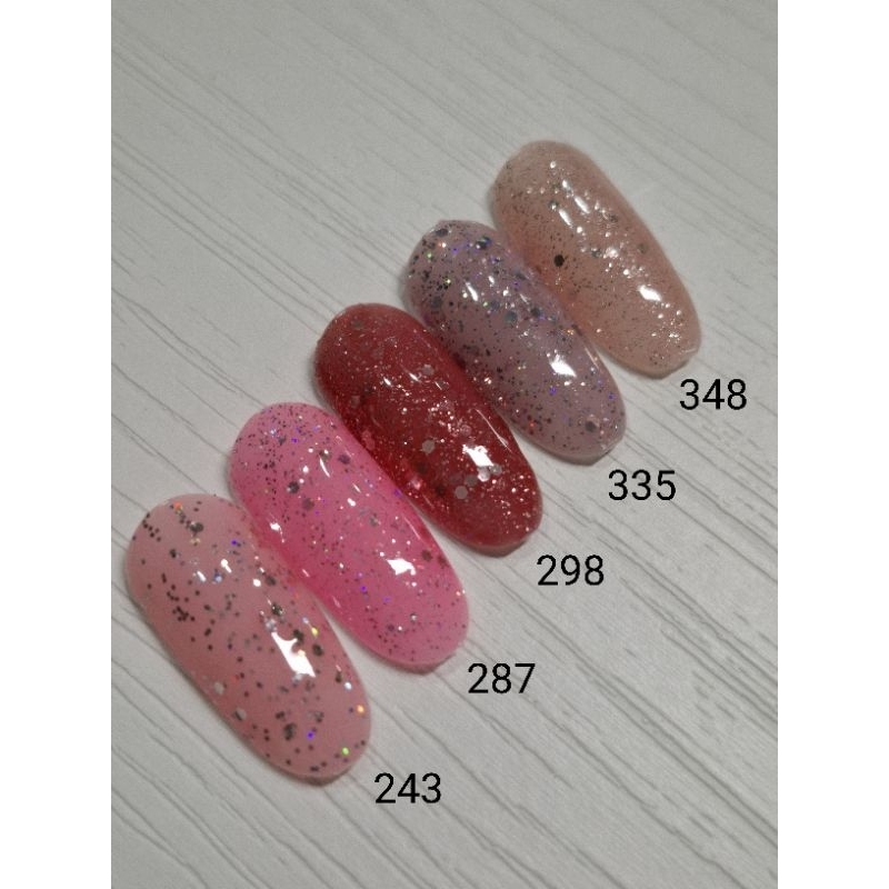 สีเจลกากเพชรnailklosetโทนชมพูกากใหญ่เล็กกากชิมเมอร์มีให้เลือก7สี