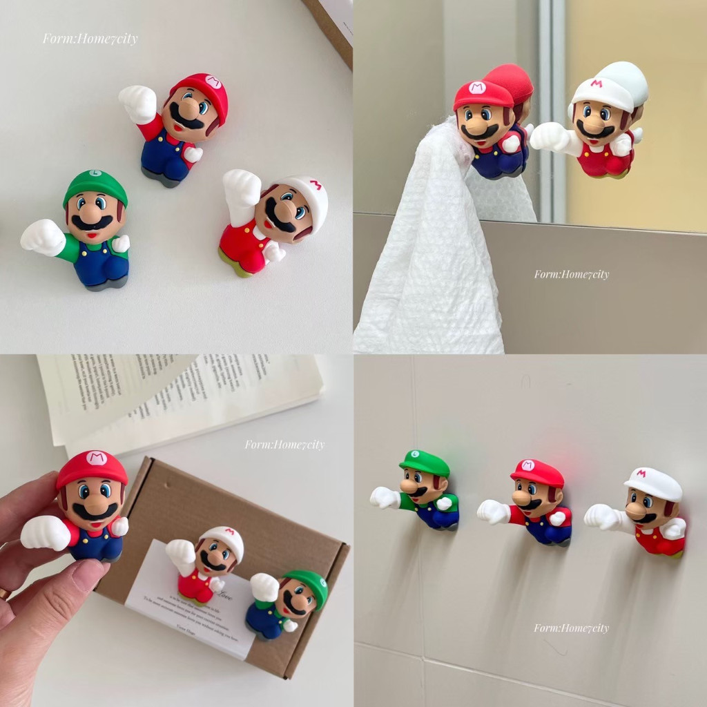 ส่งจากไทย ที่แขวนของ ตะขอ Super Mario มาริโอ้ ไม่ต้องเจาะ แขวนง่าย ติดผนัง โต๊ะ ตู้เย็น 32013